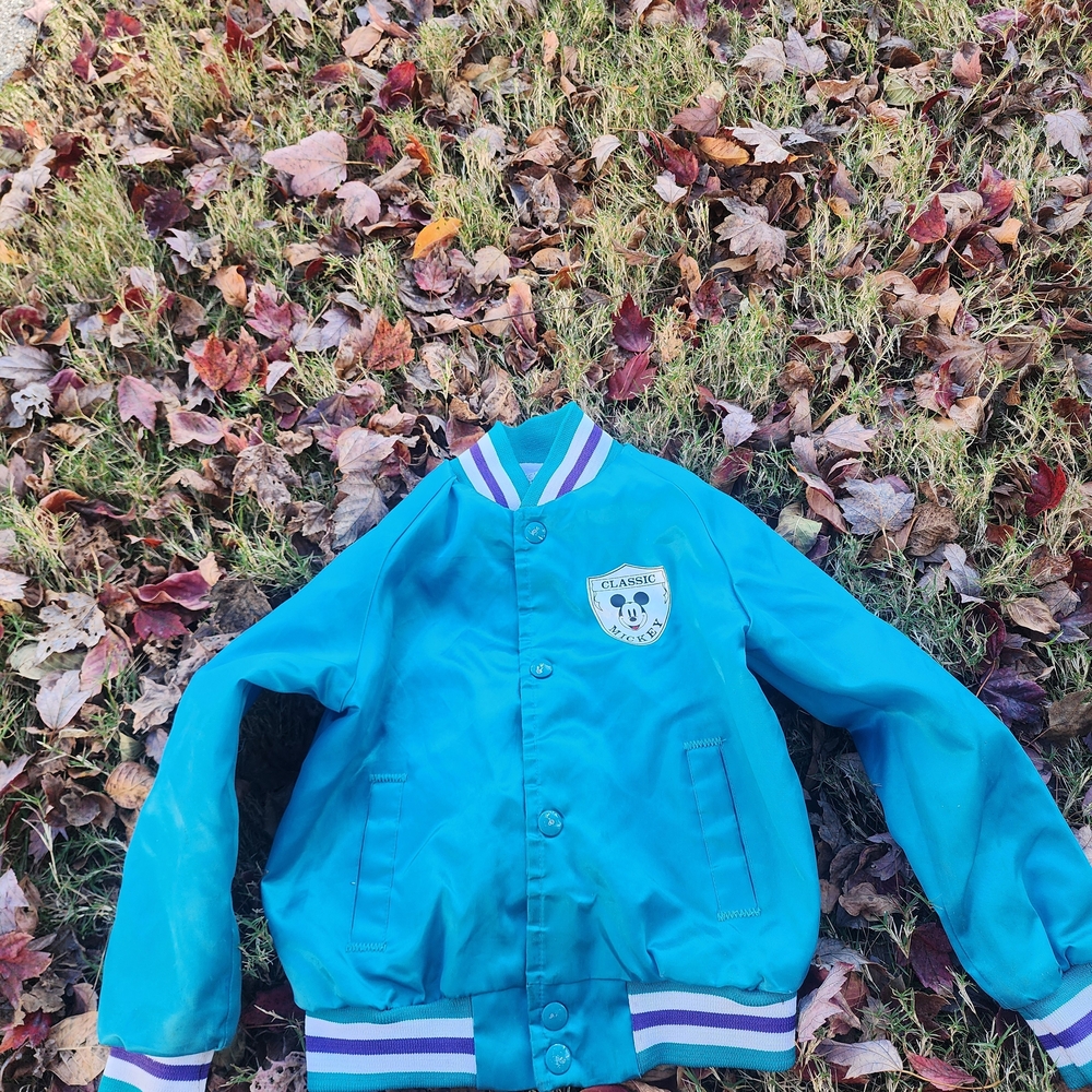 Blue Varsity Jacket with Bear Patch